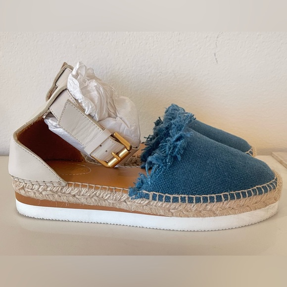 See By Chloe Glyn Flats, Navy, Size 39